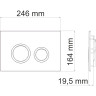 Система инсталляции для унитазов WASSERKRAFT GLAN 66TLT.010.ME.WH.MG01